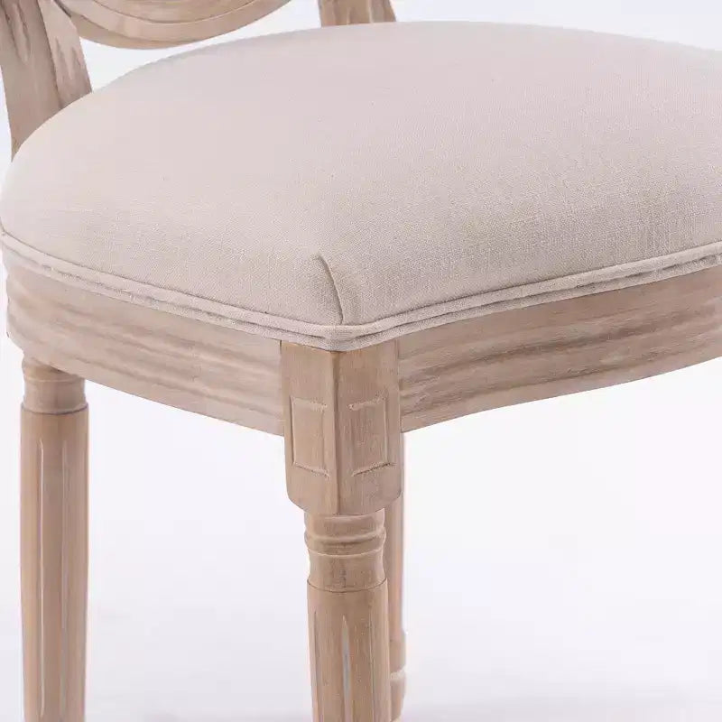 Chaises de salle à manger capitonnées en tissu GDFStudio Provence French Country (Lot de 2)