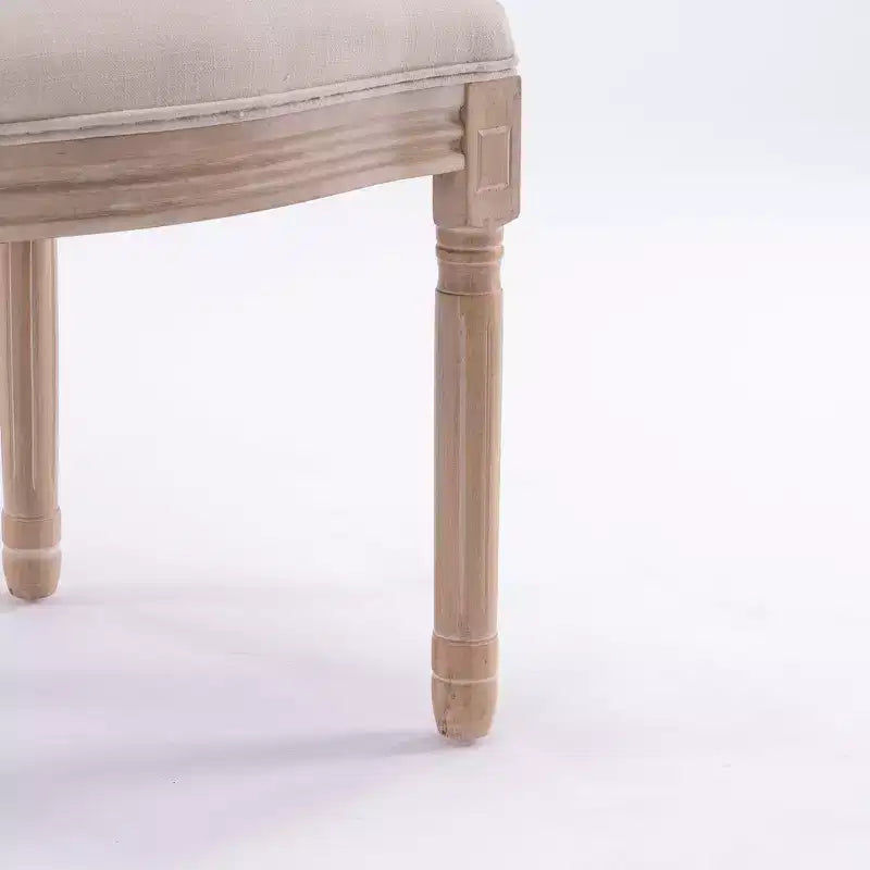 Chaises de salle à manger capitonnées en tissu GDFStudio Provence French Country (Lot de 2)