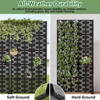 Panneau de clôture autoportant Dovelina Outdoor Metal Privacy Screen pour jardin, patio, terrasse, cour 72H x 35W/47W/70W/94W, 59H x 30W/60W