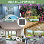 Panneau de clôture autoportant Dovelina Outdoor Metal Privacy Screen pour jardin, patio, terrasse, cour 72H x 35W/47W/70W/94W, 59H x 30W/60W