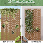 Panneau de clôture autoportant Dovelina Outdoor Metal Privacy Screen pour jardin, patio, terrasse, cour 72H x 35W/47W/70W/94W, 59H x 30W/60W