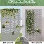 Panneau de clôture autoportant Dovelina Outdoor Metal Privacy Screen pour jardin, patio, terrasse, cour 72H x 35W/47W/70W/94W, 59H x 30W/60W
