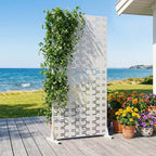 Panneau de clôture autoportant Dovelina Outdoor Metal Privacy Screen pour jardin, patio, terrasse, cour 72H x 35W/47W/70W/94W, 59H x 30W/60W