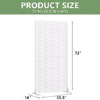 Panneau de clôture autoportant Dovelina Outdoor Metal Privacy Screen pour jardin, patio, terrasse, cour 72H x 35W/47W/70W/94W, 59H x 30W/60W