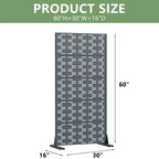 Panneau de clôture autoportant Dovelina Outdoor Metal Privacy Screen pour jardin, patio, terrasse, cour 72H x 35W/47W/70W/94W, 59H x 30W/60W