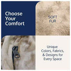 Pouf Ultimate Sack 3 pi, fauteuil géant ultra confortable pour l'intérieur, en fausse fourrure de chameau