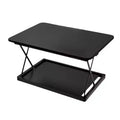 HomeRoots 28 Adjustable Black Stainless Steel Standing Desk Converter