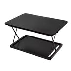HomeRoots 28 Adjustable Black Stainless Steel Standing Desk Converter