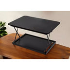 Rehausseur de bureau réglable en acier inoxydable noir HomeRoots 28