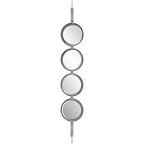 Uttermost Button Silver Leaf 10 x 60 Wall Mirror