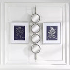 Miroir Mural Uttermost Button Silver Leaf 10 x 60