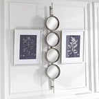 Miroir Mural Uttermost Button Silver Leaf 10 x 60