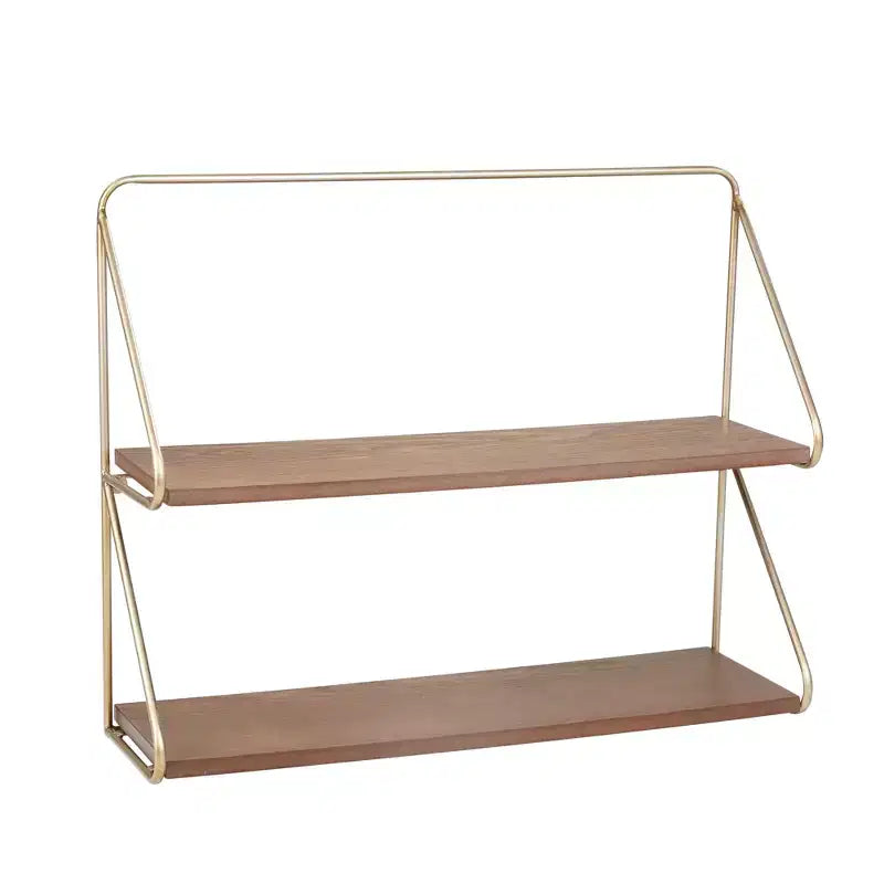 Étagère murale en métal et bois pour la maison – Organisateur de rangement suspendu pour salon, chambre, bureau ou entrée – 20