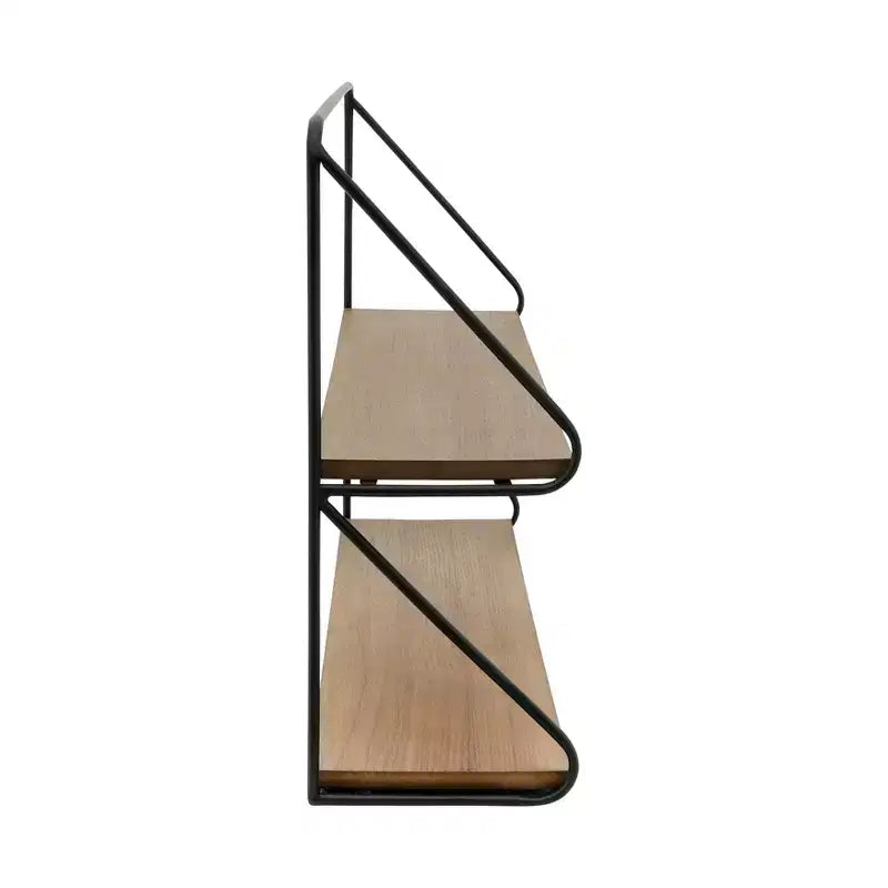 Étagère murale en métal et bois pour la maison – Organisateur de rangement suspendu pour salon, chambre, bureau ou entrée – 20