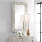 Miroir Mural Rectangulaire Uttermost Quarry Ivoire Vieilli 28 x 48