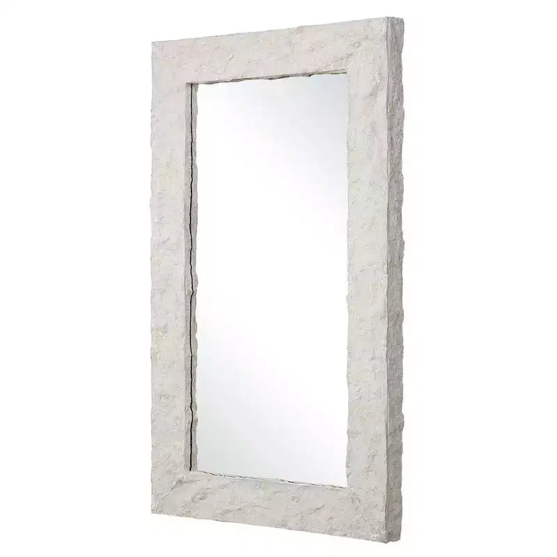 Miroir Mural Rectangulaire Uttermost Quarry Ivoire Vieilli 28 x 48