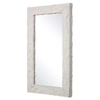 Miroir Mural Rectangulaire Uttermost Quarry Ivoire Vieilli 28 x 48