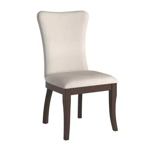 Airelle Fabric Wingback Dining Chairs (Set of 2) - Dark Cherry/Beige - iNSPIREQ