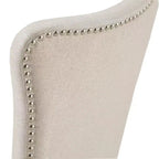 Chaises de salle à manger à dossier haut en tissu Airelle (lot de 2) - Cerisier foncé/Beige - iNSPIREQ