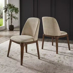 Chaises d'appoint rembourrées Kaiden au fini noyer (ensemble de 2) - Noyer - iNSPIREQ