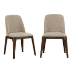 Chaises d'appoint rembourrées Kaiden au fini noyer (ensemble de 2) - Noyer - iNSPIREQ