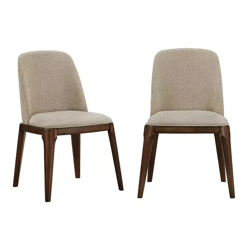 Chaises d'appoint rembourrées Kaiden au fini noyer (ensemble de 2) - Noyer - iNSPIREQ
