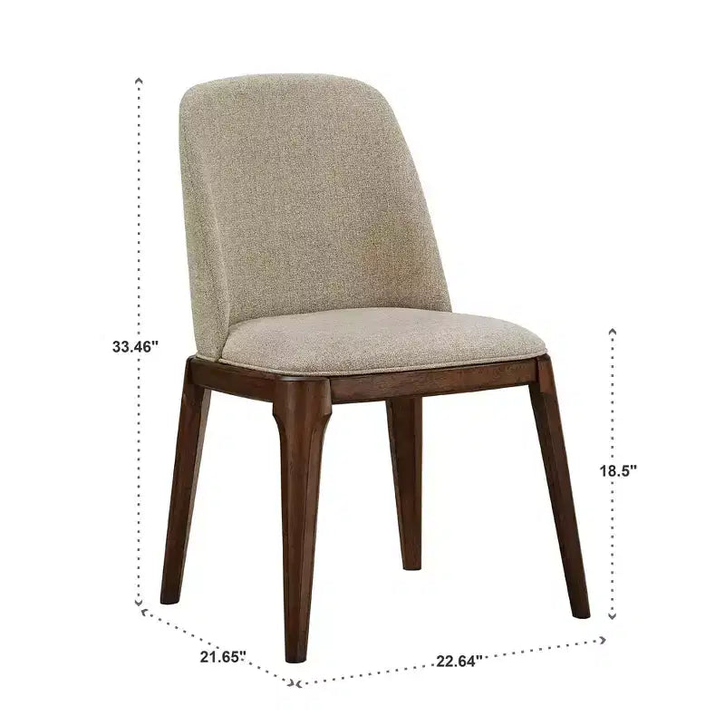 Chaises d'appoint rembourrées Kaiden au fini noyer (ensemble de 2) - Noyer - iNSPIREQ