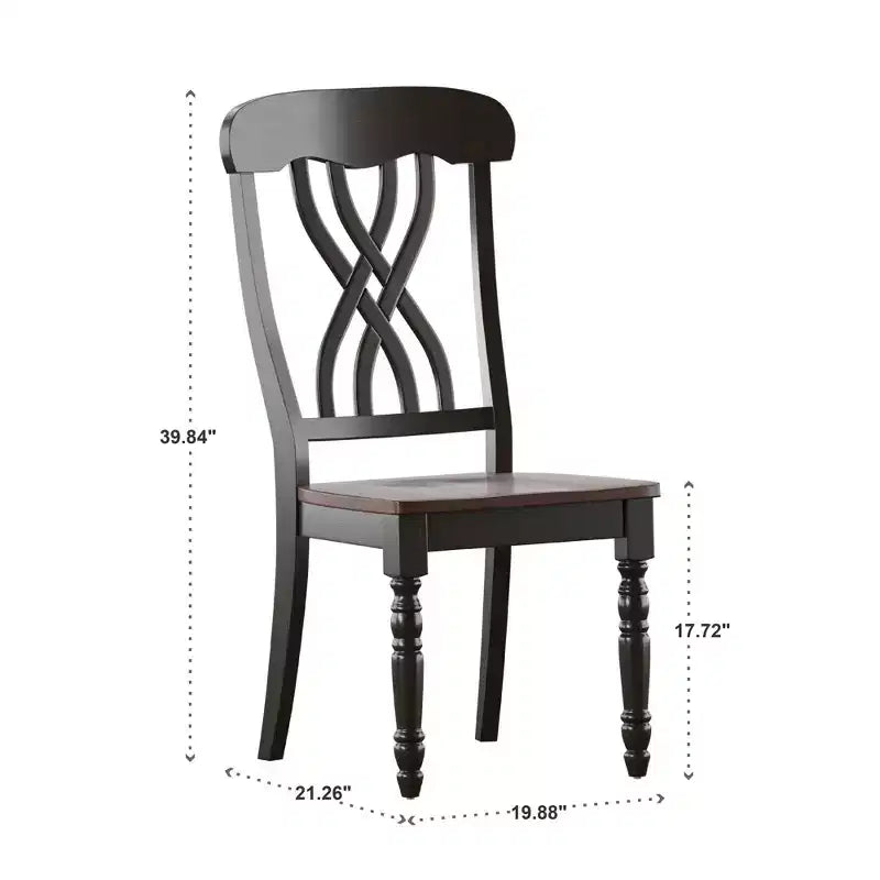 Chaises de salle à manger Ohana bicolores à dossier croisé (lot de 2) - iNSPIREQ