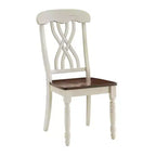Chaises de salle à manger Ohana bicolores à dossier croisé (lot de 2) - iNSPIREQ
