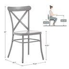 Chaises de salle à manger Perry en métal (Lot de 2) - iNSPIREQ