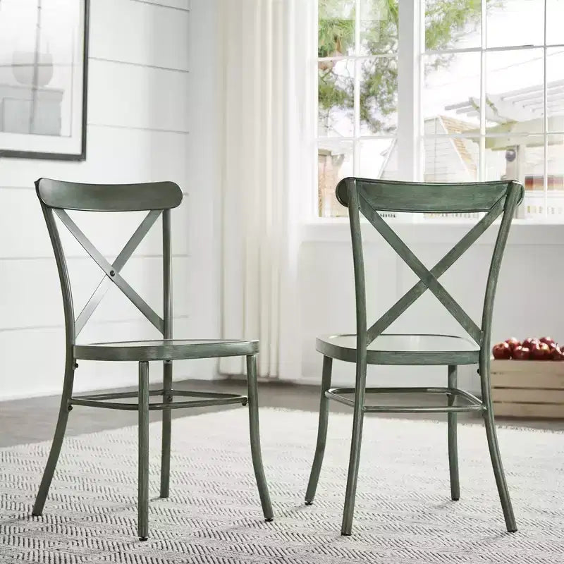 Chaises de salle à manger Perry en métal (Lot de 2) - iNSPIREQ