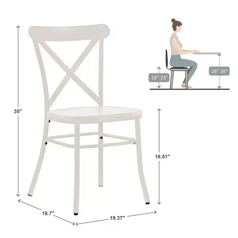 Chaises de salle à manger Perry en métal (Lot de 2) - iNSPIREQ