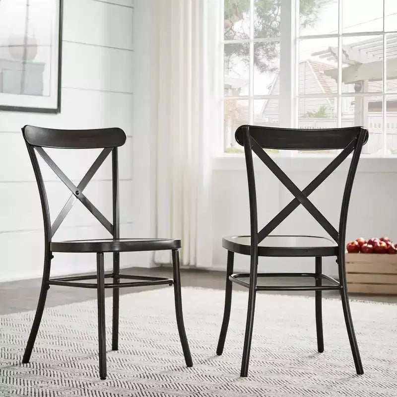 Chaises de salle à manger Perry en métal (Lot de 2) - iNSPIREQ