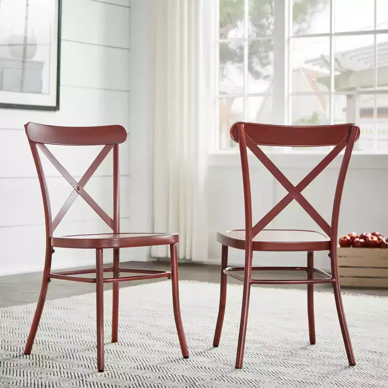 Chaises de salle à manger Perry en métal (Lot de 2) - iNSPIREQ