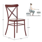 Chaises de salle à manger Perry en métal (Lot de 2) - iNSPIREQ