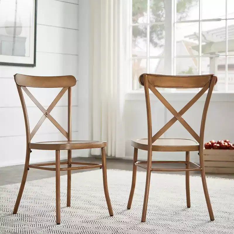 Chaises de salle à manger Perry en métal (Lot de 2) - iNSPIREQ