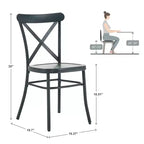 Chaises de salle à manger Perry en métal (Lot de 2) - iNSPIREQ