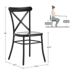 Chaises de salle à manger Perry en métal (Lot de 2) - iNSPIREQ