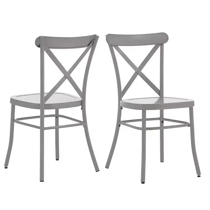 Chaises de salle à manger Perry en métal (Lot de 2) - iNSPIREQ