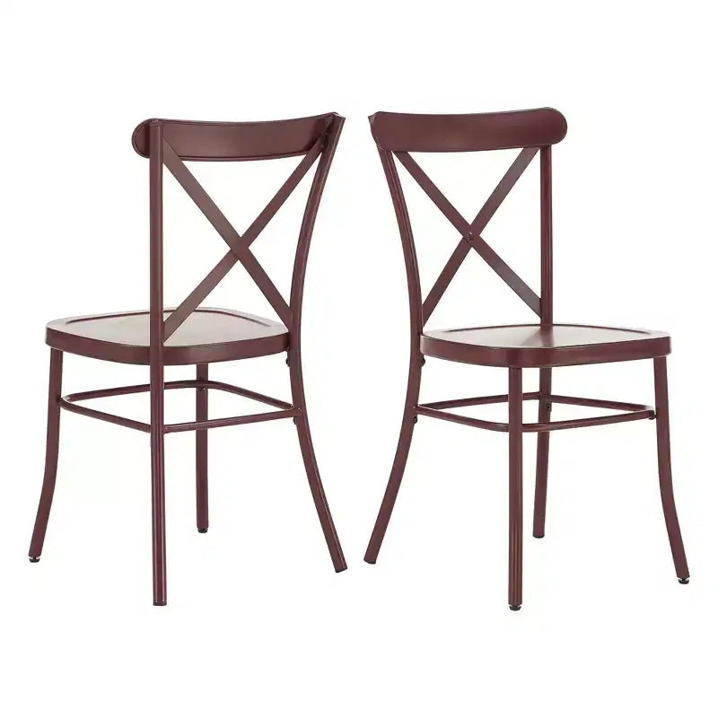 Chaises de salle à manger Perry en métal (Lot de 2) - iNSPIREQ
