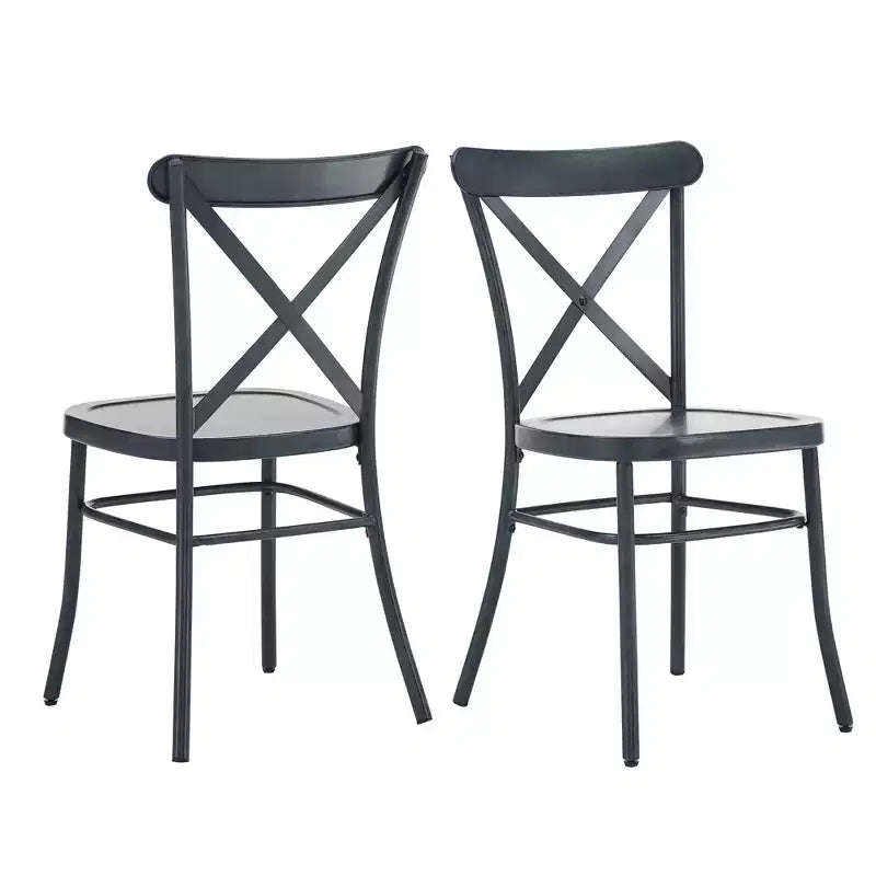 Chaises de salle à manger Perry en métal (Lot de 2) - iNSPIREQ