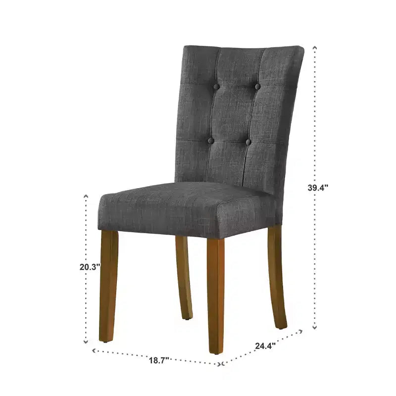 Chaises de salle à manger rembourrées Owen Cherry Finish (Lot de 2) - iNSPIREQ