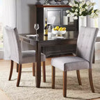 Chaises de salle à manger rembourrées Owen Cherry Finish (Lot de 2) - iNSPIREQ