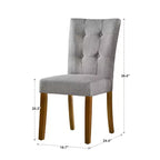 Chaises de salle à manger rembourrées Owen Cherry Finish (Lot de 2) - iNSPIREQ