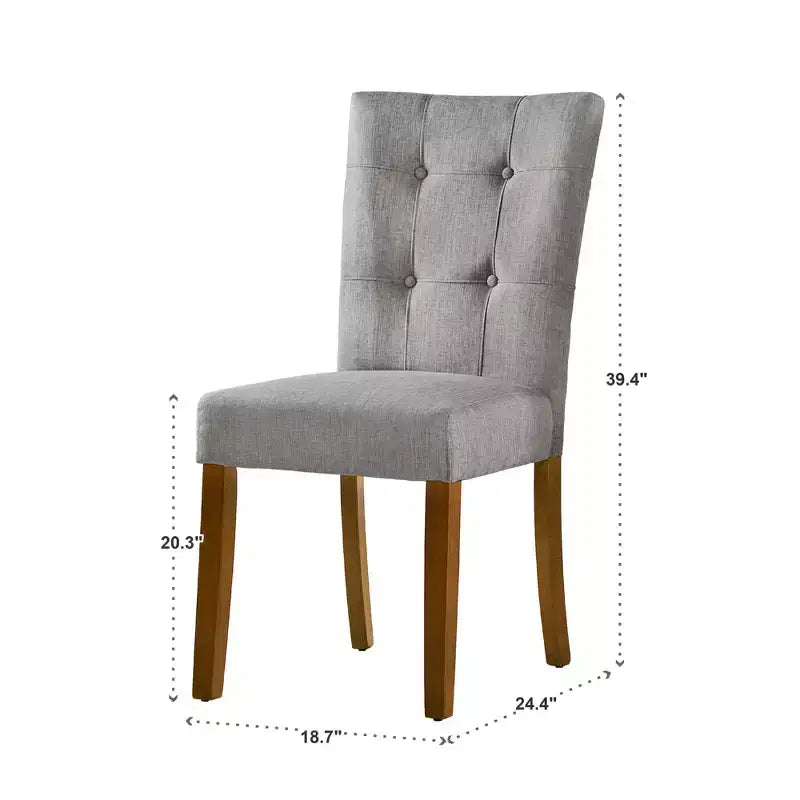 Chaises de salle à manger rembourrées Owen Cherry Finish (Lot de 2) - iNSPIREQ