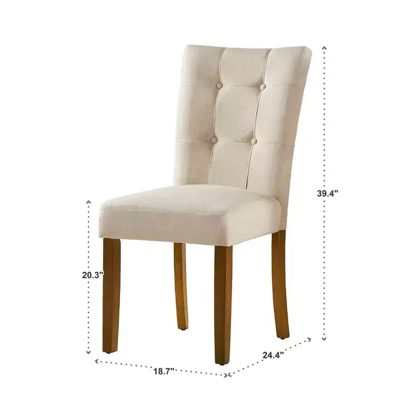Chaises de salle à manger rembourrées Owen Cherry Finish (Lot de 2) - iNSPIREQ