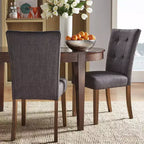 Chaises de salle à manger rembourrées Owen Cherry Finish (Lot de 2) - iNSPIREQ