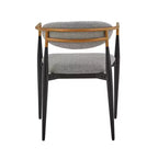Chaise de salle à manger Merced style moderne du milieu du siècle, finition bicolore cuivre et noir (lot de 2) - iNSPIREQ