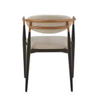 Chaise de salle à manger Merced style moderne du milieu du siècle, finition bicolore cuivre et noir (lot de 2) - iNSPIREQ