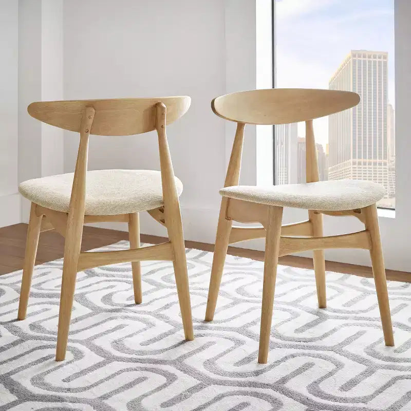 Chaises de salle à manger fuselées Cortland Mid-Century Modern (ensemble de 2) - iNSPIREQ